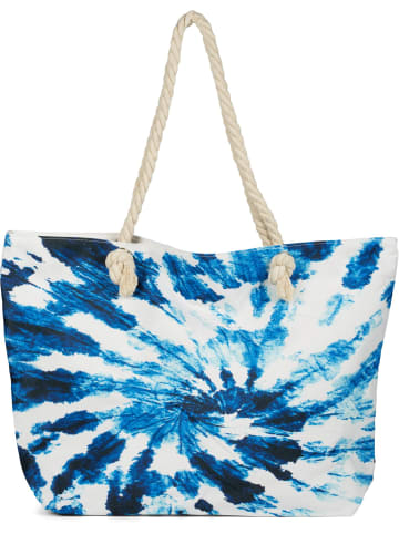 Strandtasche in Weiß-Blau