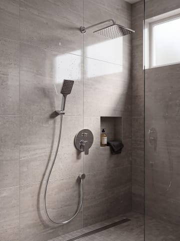 2-set Wannenarmaturen GUARATUBA in Silber