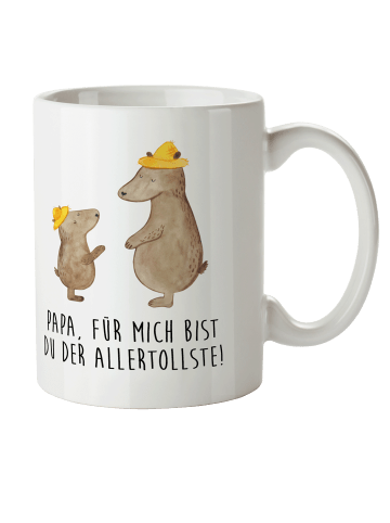 Kindertasse Bären mit Hut mit Spruch in Weiß