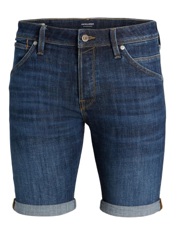 Knielange Jeans Shorts Übergröße JJRICK JJFOX in Dunkelblau