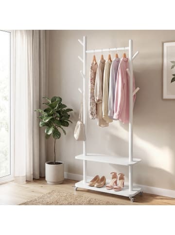 Garderobenständer Andi in Weiß - (B)55 x (H)178 x (T)30 cm