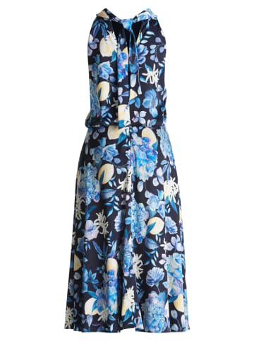Cocktailkleid mit Stehkragen in Dunkelblau/Blau