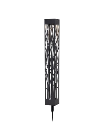 Solar-Gartenrleuchte ,Siranna', Metall mit filigranen Cut-Outs, schwar