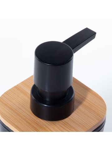 Seifenspender mit Pumpe in Schwarz, 7,5 x 17,5 x 7,3 cm