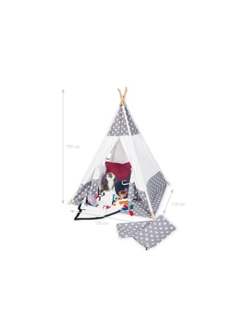 Zelt Tipi Jakara in Grau
