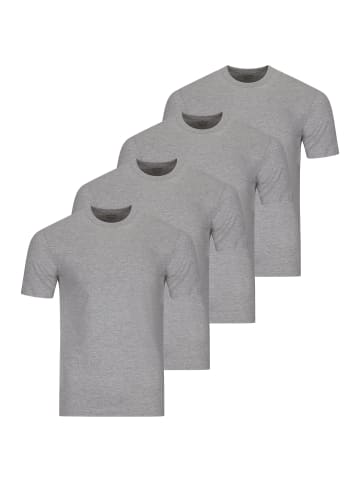 Unterhemd / Shirt Kurzarm Basic in Grau-Melange
