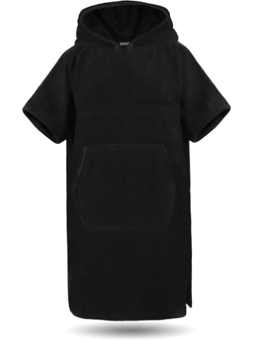 Surfer Poncho - Baumwoll Bademantel mit Kapuze Surfer Poncho in Schwarz