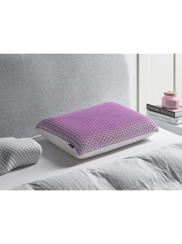 Memory Foam Kissen ATHOS in Violett/Weiß - (W) 54 x (H) 12 x (L) 37 cm