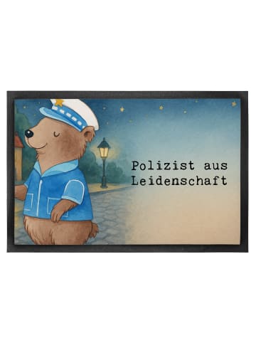 Schmutzfangmatte Polizist Leidenschaft Design m... in Weiß
