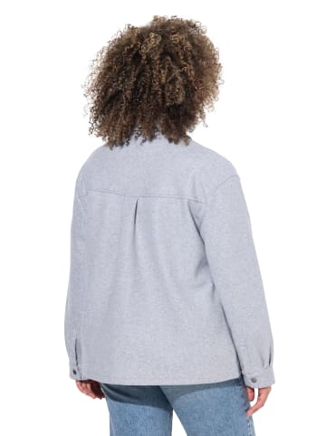 Jacke in hellgrau mélange