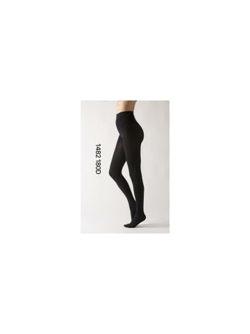 Damen Strumpfhose durchsichtig 180 Den Baumwollzwickel in Schwarz