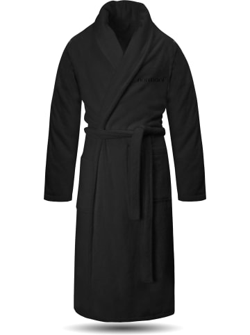Herren Premium Bademantel Basic in Schwarz