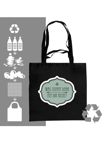 Tasche Was stimmt denn mit dir nicht in Schwarz - 40x40