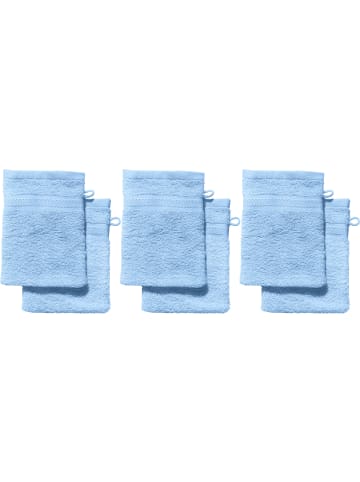 Frottier Waschhandschuh 6er-Pack Chicago in hellblau