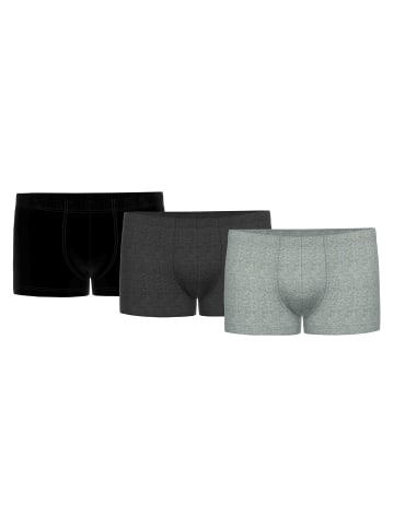 Boxershort 3er Pack in Schwarz/Grau