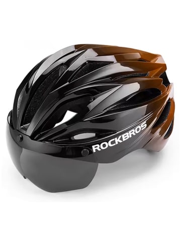Rockbros Fahrradhelm mit Visier abnehmbarer UV Schutzbrille