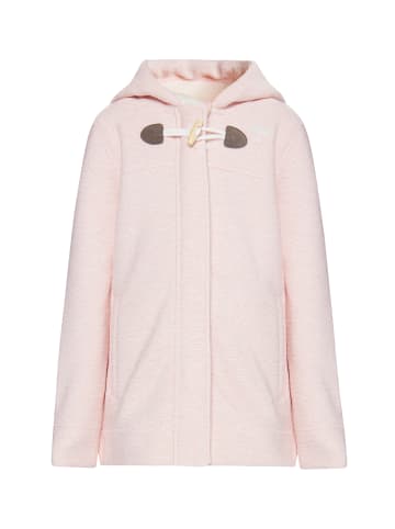 Mädels Strickfleecedufflecoat Für Mädchen in Pastellrosa Melange
