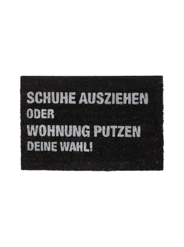 Fußmatte Schuhe ausziehen in Schwarz - (B)60 x (T)40 cm