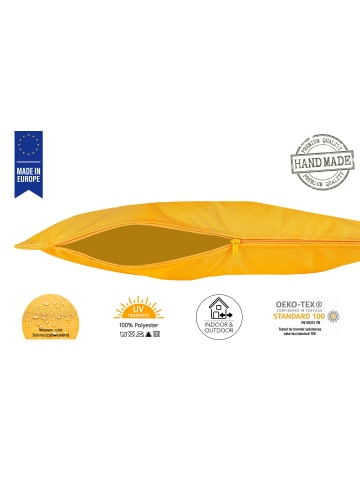 2er Set Outdoor Kissenhülle 60x60cm Uni in Gelb