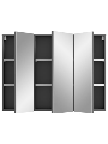 Spiegelschrank in grau/grau - (B) 80 x (H) 60 x (T) 15