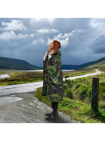 Regenponcho "Tarn" in Grün/ Braun