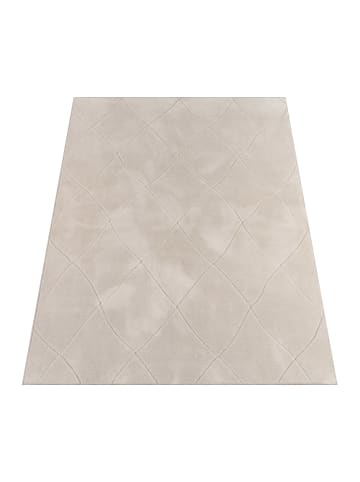 Waschbarer Teppich waschmaschinenwaschbar Unifarben Küche, Flur in Creme