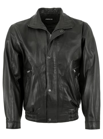 Lederblouson Lammnappa in Schwarz