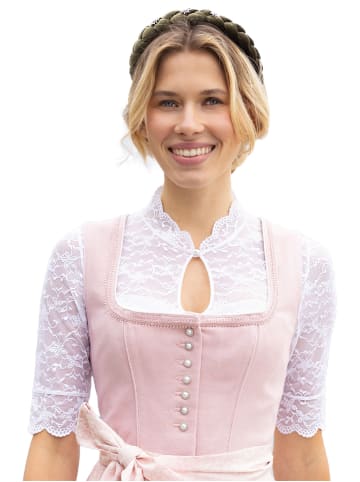 Dirndlbluse halbarm in weiss