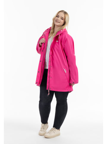 Damen Plus Size Regenmantel in Pink-280