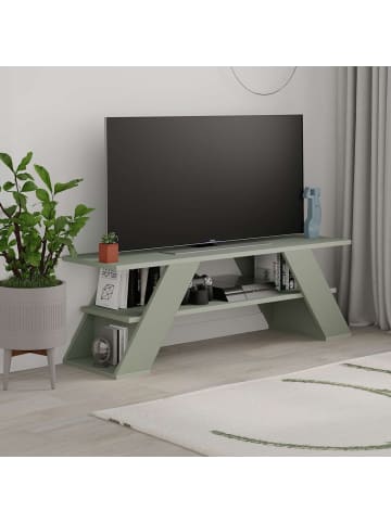 TV-Möbel FARFALLA in Celadongrün - (W)120  x (H)40  x (L)33,5 cm
