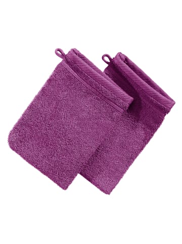 Waschhandschuh 2er-Pack Heidelberg in fuchsia