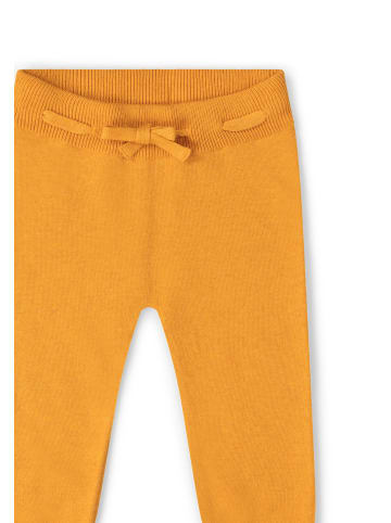 Strick-Jogginghose mit Bindegürtel in Gold