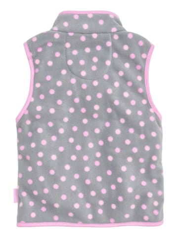 Fleece-Weste Punkte in Grau