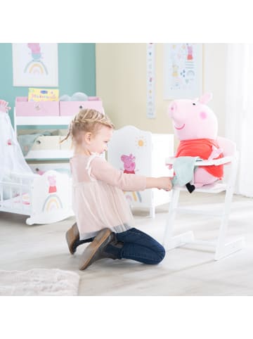 Peppa Pig Puppenhochstuhl – weiß lackiert, mit Essbrett, ab 3 Jahren