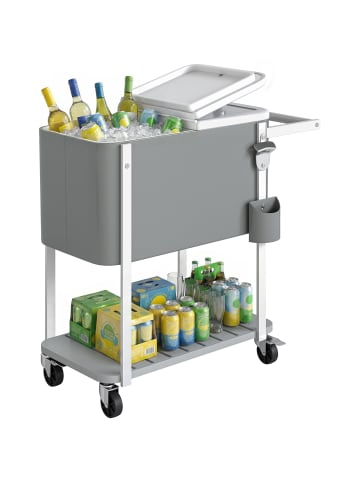 Kühlwagen in Grau 84L x 38B x 83H cm