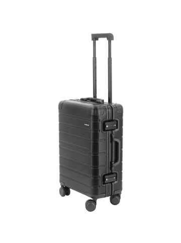 Gravity 4-Rollen Kabinentrolley Aluminium 55 cm schwarz