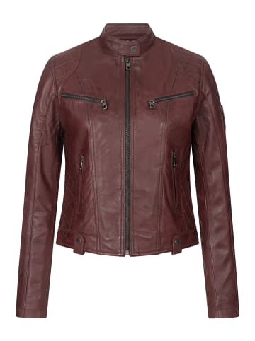 Lederjacke in Weinrot