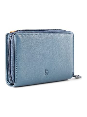 Nappa Geldbörse RFID Schutz Leder 14 cm grey-tan