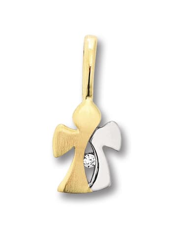 Zirkonia Engel Anhänger aus 333 Gelbgold in gold