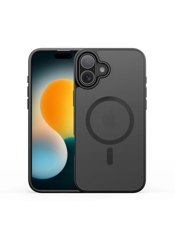 Magnetische Handyhülle Bumper kompatibel mit iPhone 17 Schwarz in Schwarz