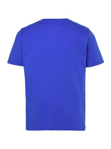 Kurzarm T-Shirt in azurblau