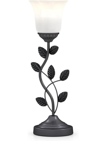 Blume Tischlampe Nachttischlampe in Schwarz
