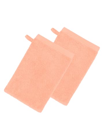 Frottier Waschhandschuh 2er-Pack Heidenheim in apricot