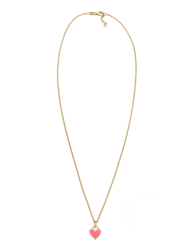 Halskette 925 Sterling Silber Herz in Pink