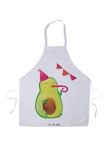 Schürze Avocado Party Zeit ohne Spruch in Weiß