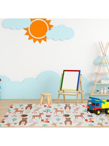 Spielmatte Waldtiere in Bunt - (B)195 x (T)150 cm