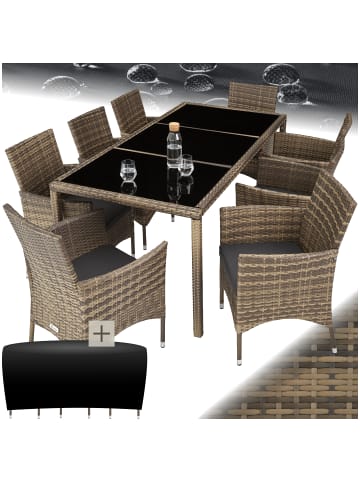Rattan Garnitur Almansa mit Schutz und Polstern