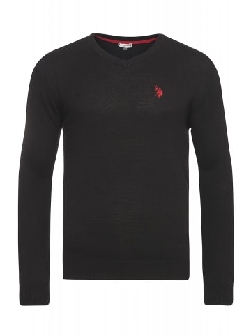 U.S. Polo Assn. V-Neck Pullover in SCHWARZ