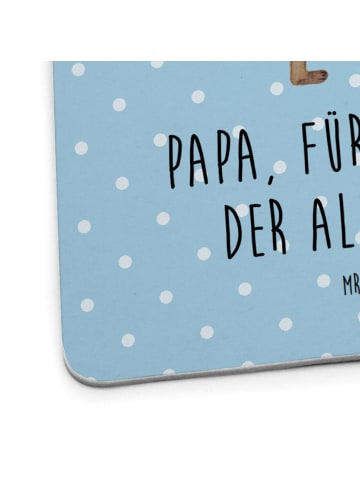 Bierdeckel Bären mit Hut mit Spruch in Blau Pastell