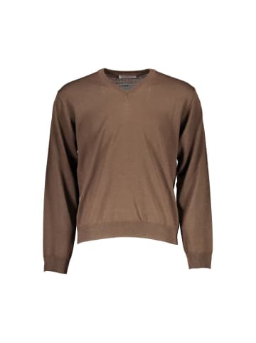 Braun Wolle Herren Pullover